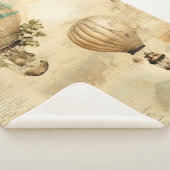  heteluchtballon in een sereen landschap (9) sherpa deken (3/4)