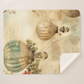  heteluchtballon in een sereen landschap (9) sherpa deken (Voorkant (horizontaal))