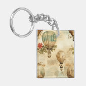  heteluchtballon in een sereen landschap (9) sleutelhanger (Voorkant Links)