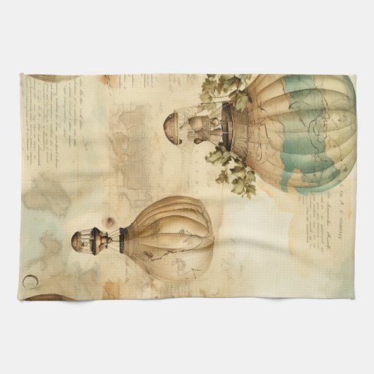  heteluchtballon in een sereen landschap (9) theedoek (Horizontaal)