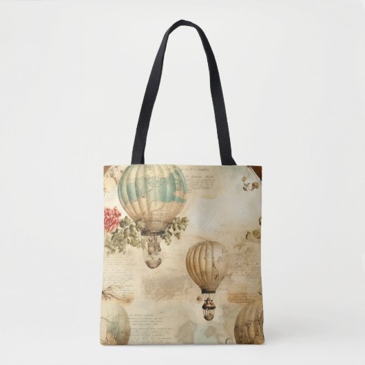 heteluchtballon in een sereen landschap (9) tote bag (Voorkant)