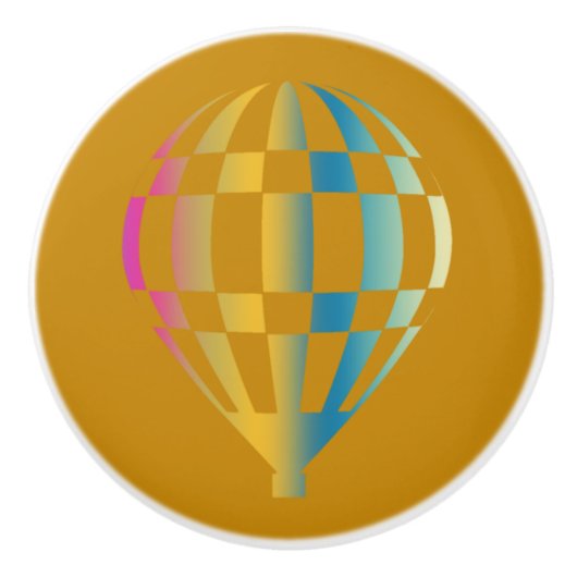 Heteluchtballon Keramische Knop (Voorkant)