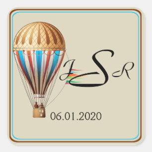  heteluchtballon monogram Sticker
