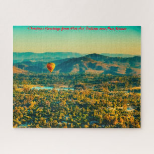 Heteluchtballon New Mexico.Kerstgroeten Legpuzzel