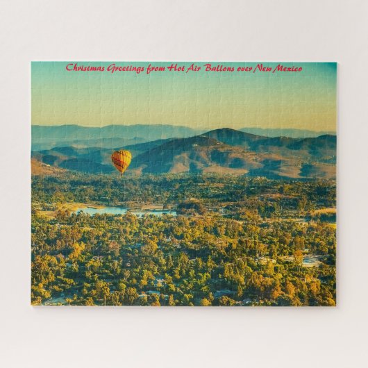 Heteluchtballon New Mexico.Kerstgroeten Legpuzzel (Horizontaal)