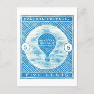 heteluchtballon postzegel briefkaart