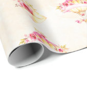 Heteluchtballon Roze Goud Gele Rozen Cadeaupapier (Rol Hoek)