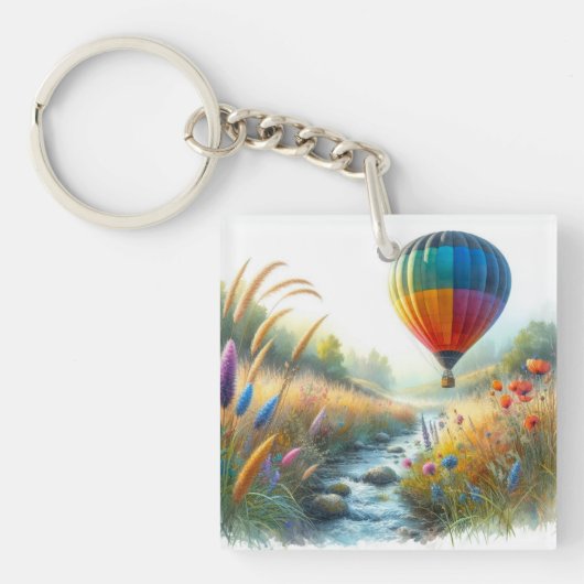 Heteluchtballon sleutelhanger (voorkant)
