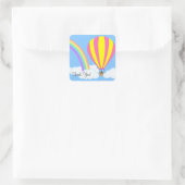 Heteluchtballon Sticker - Blauwe Achtergrond (Tas)