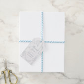 Heteluchtballon toile baby shower cadeaulabel (Met Touw)