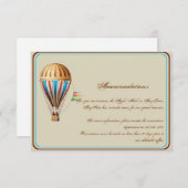  heteluchtballon trouwinzetstuk informatiekaartje (Voorkant / Achterkant)