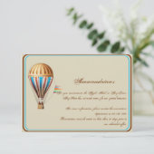  heteluchtballon trouwinzetstuk informatiekaartje (Staand voorkant)