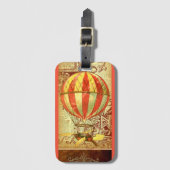  heteluchtballon Victoriaans illustratie Bagagelabel (Voorkant (verticaal))