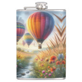 Heteluchtballon Vinyl Omwikkelde Fles Heupfles (Voorkant)