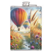 Heteluchtballon Vinyl Omwikkelde Fles Heupfles (Achterkant)