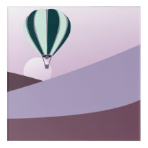 Heteluchtballon Woestijn Groen & Paars