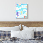 Heteluchtballonnen Aquarel Schilderkunst Kunst Canvas Afdruk (Insitu (Slaapkamer))