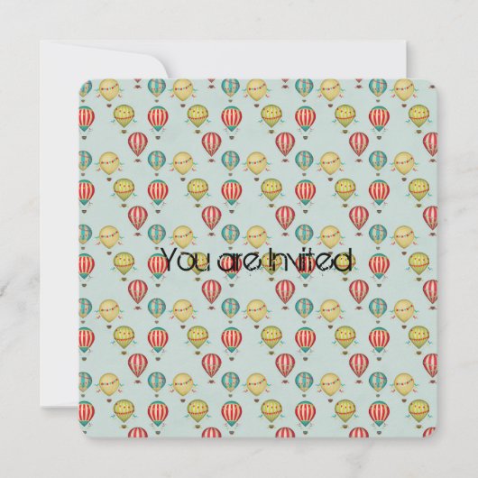  heteluchtballonnen Baby shower Kaart (Voorkant)