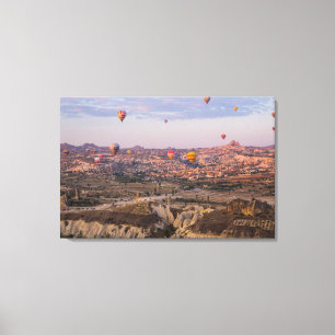 Heteluchtballonnen boven Cappadocia Canvas Afdruk