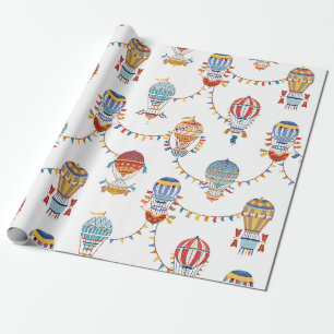 Heteluchtballonnen Cadeaupapier