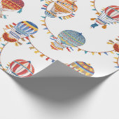 Heteluchtballonnen Cadeaupapier (Hoek)