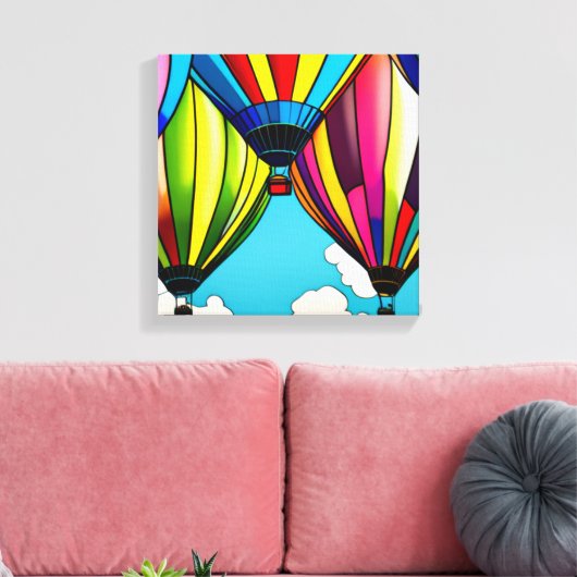 Heteluchtballonnen Canvas Afdruk (Insitu (Woonkamer))
