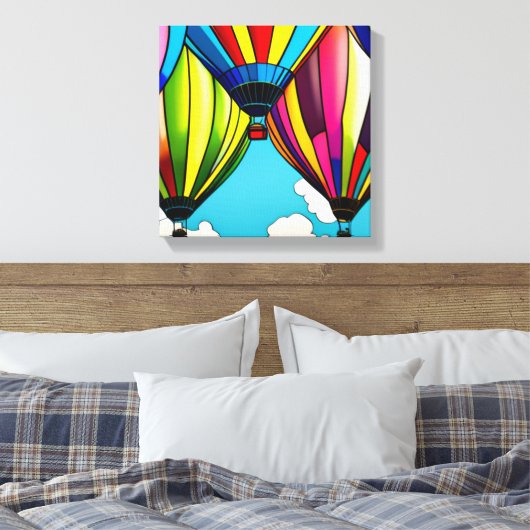 Heteluchtballonnen Canvas Afdruk (Insitu (Slaapkamer))