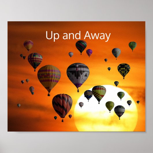 Heteluchtballonnen in vlucht poster (Voorkant)