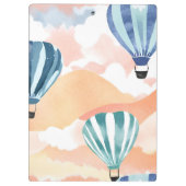 Heteluchtballonnen | Pastel Waterverf Klembord (Achterkant)