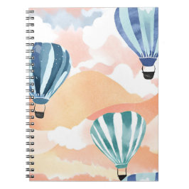 Heteluchtballonnen | Pastel Waterverf Notitieboek