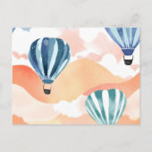 heteluchtballonnen | pastelkleurige Waterverf Feestdagenkaart (Voorkant)