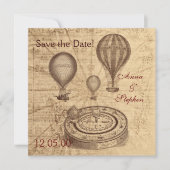heteluchtballonnen Sla de datum op Save The Date (Voorkant)