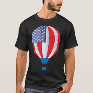 heteluchtballonvaart - Amerikaanse vlag - 4 juli T-shirt