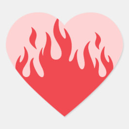Heter dan ooit brandend hart sticker