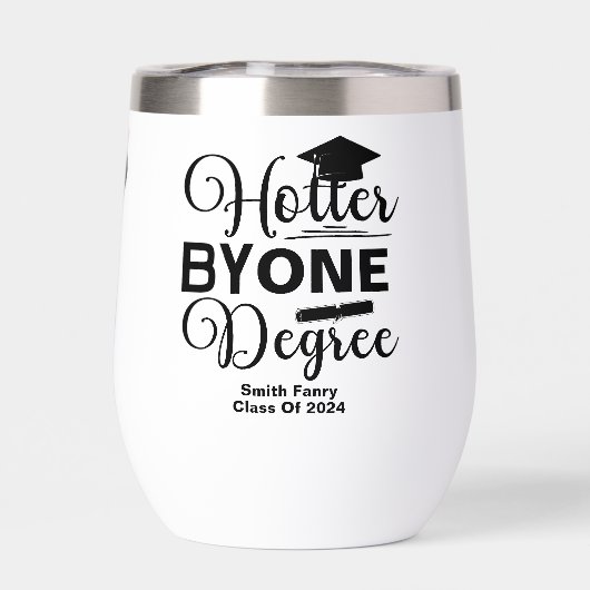 Heter Door Één Graad Afstuderen zwart-wit (Achterkant)