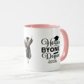 Heter Door Één Graad Afstuderen zwart-wit Mok (Voorkant rechts)