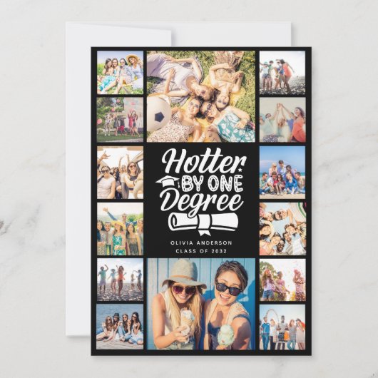 Heter door één graads Fotocollage Afstudeerder Par Kaart (Voorkant)