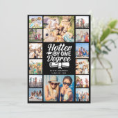 Heter door één graads Fotocollage Afstudeerder Par Kaart (Staand voorkant)