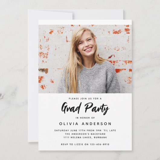 Heter door één graads Fotocollage Afstudeerder Par Kaart (Achterkant)