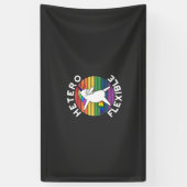 Hetero Flexibele LHBT Lesbische Homo Biseksuele Tr Spandoek (Verticaal)