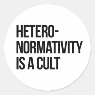 Hetero-normaliteit is een sekte ronde sticker