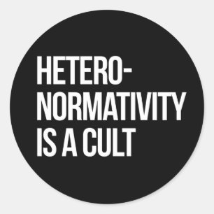 Hetero-normaliteit is een sekte ronde sticker