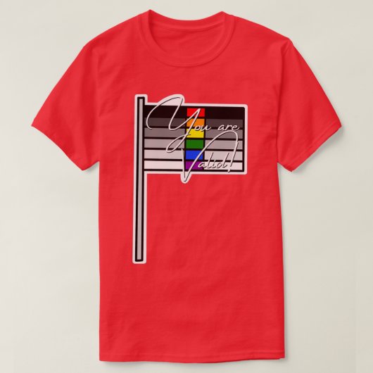 Heteroflexibele Pride Youre Geldige Vlag T-shirt (Design voorkant)
