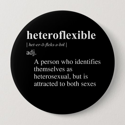HETEROFLEXIBILITEIT DEFINITIE RONDE BUTTON 4,0 CM (Voorkant)