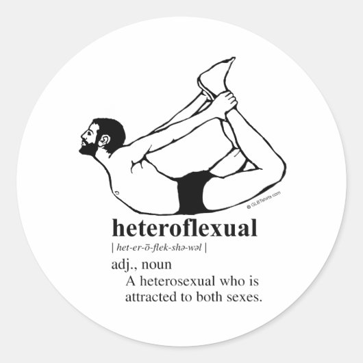 HETEROFLEXUEEL RONDE STICKER (Voorkant)