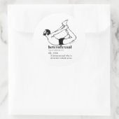 HETEROFLEXUEEL RONDE STICKER (Tas)