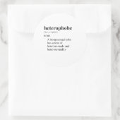 HETEROFOBE RONDE STICKER (Tas)