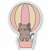 Heterofoon Ballon Kat Sticker (Voorkant)