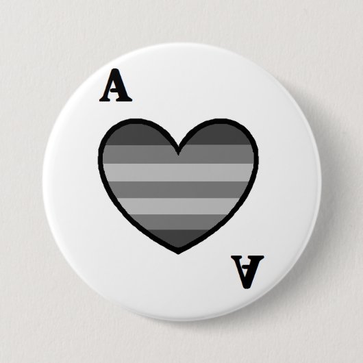 Heteroromantische aseksuele ACE-Button Ronde Button 7,6 Cm (Voorkant)
