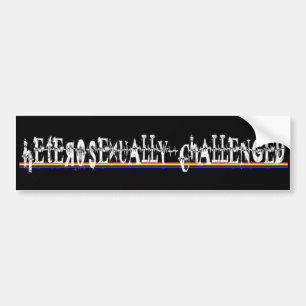 Heteroseksueel uitgedaagd bumpersticker